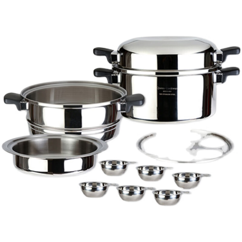 COOKER KING launches new Amway Queen pot set stainless steel frying pan milk pot steaming soup pot two 6l soup pot