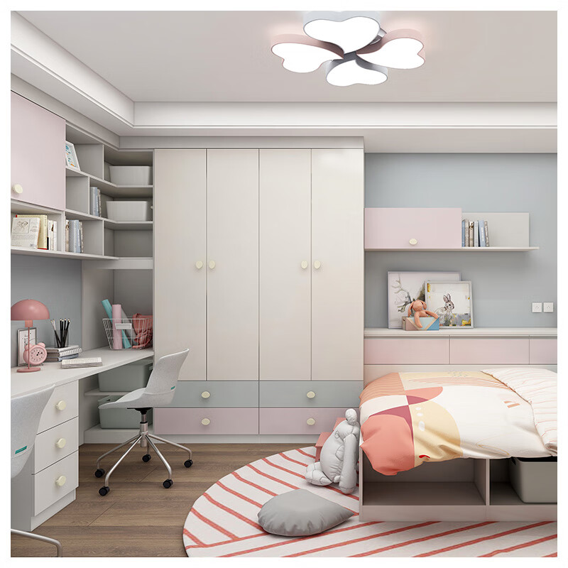 Quanyou youth room tatami bed wardrobe combination customization bookcase desk wall-mounted customization modern and simple customization earnest money (for specific amounts please contact customer service)