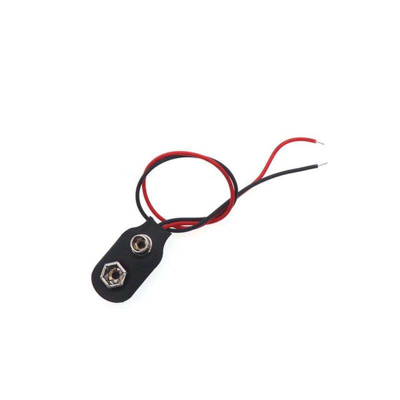 Shushe 9V battery buckle interface connector T-type/I-type cable length 15CM9V battery box battery cap battery buckle one-word battery buckle soft shell