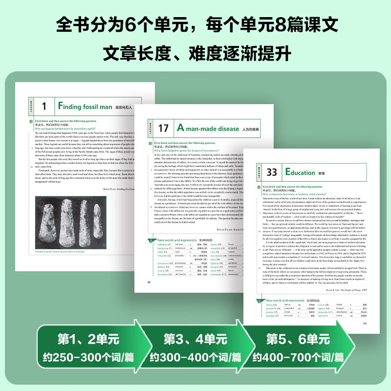 New Concept English 4 Fluent English Student Book (Smart Edition with key point overview video, text audio, word reading, word practice, text reading pronunciation assessment) Self-study English Foreign Language Press