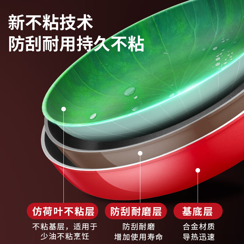 ASD pan non-stick household frying pan steak breakfast omelette pan 26cm induction cooker gas stove universal 8126E