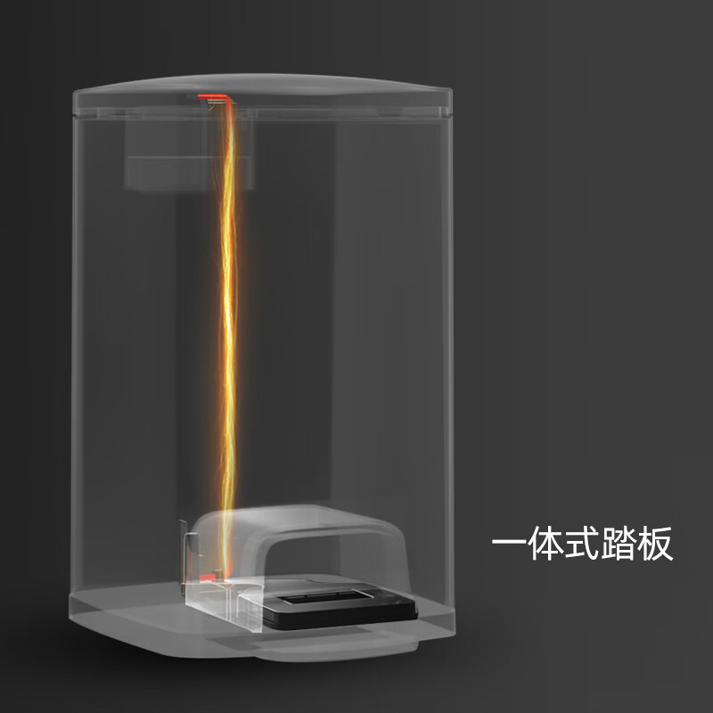 Jinke stainless steel trash can foot-operated with lid large commercial office hotel small kitchen bedroom flip-top light luxury living room sanitary bucket sand silver steel 20 liters