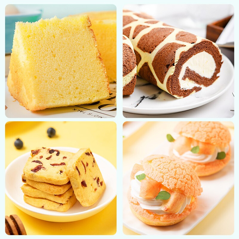Baizuan Low Gluten Flour Household Wheat Flour Homemade Chiffon Cake Cookies Pastry Ingredients Baking Ingredients 500g
