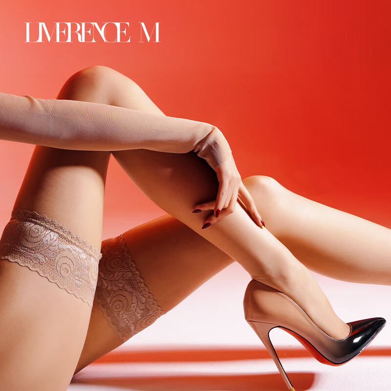 Lai Mi Runsi 0.01 stockings stockings stockings ultra-thin sexy retro mid-calf uniform black silk over-the-knee socks black 1 pair one size