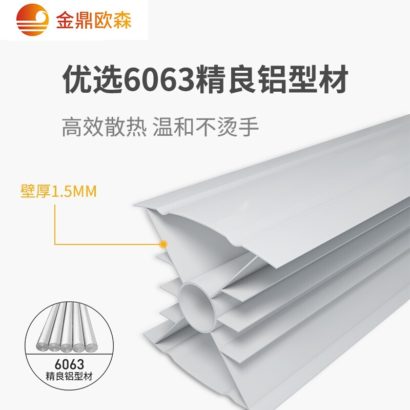 Jinding Ousen radiator household water heating copper-aluminum composite radiator central heating self-heating can be customized 80*80 height 600mm