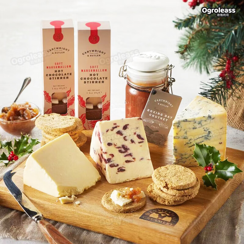 Ogroleass British imported Singleton Wensleydale cheese cheese cheddar cheese cranberry fruit flavor cheese Wensleydale cranberry flavor 400g*1 bag