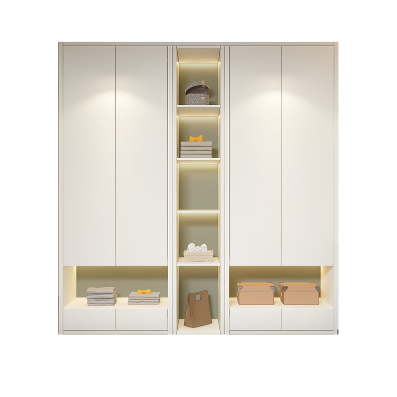 Gold Medal Wardrobe Customized Wardrobe Whole House Customized Integrated Wardrobe Bedroom Multifunctional Wardrobe One Door to Top Wardrobe Customized Prepayment