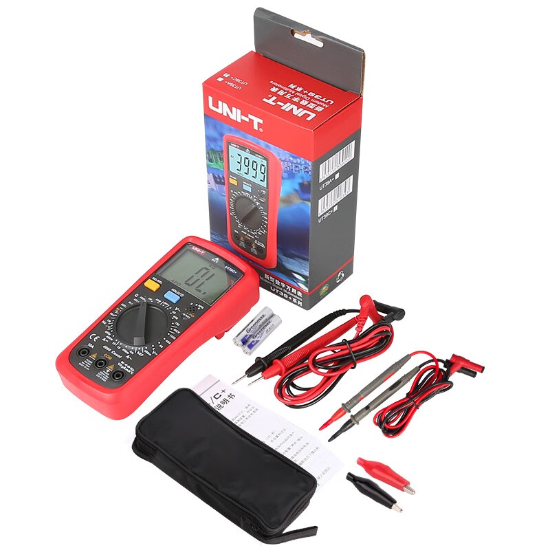UNI-T digital multimeter high-precision multi-function electrician meter anti-burning anti-mismeasurement voltage, current, resistance and capacitance multimeter UT39A+ comes standard with gift bag