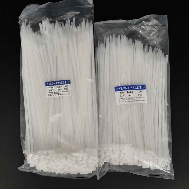 Hasdick Beijing warehouse delivery gnjz-1159 white self-locking nylon cable ties 4*350mm national standard actual width 3.5mm 250 pieces