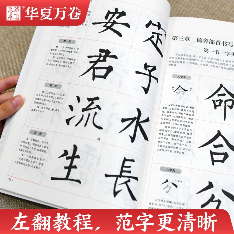 Huaxia Wanjuan calligraphy brush copybook Liu Gongquan regular script introductory basic tutorial mysterious tower stele upgraded version Adult beginner soft pen tutorial student brush calligraphy regular script copybook