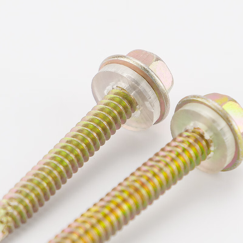 Hasdick Beijing warehouse delivery HK-12 color zinc external hexagonal self-tapping self-drilling screws drill tail dovetail screws wood screws and tile nails M4.8*30 (100 pcs/pack)