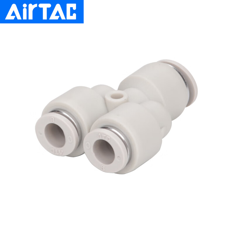AirTac air pipe quick-in connector Y-type tee reducing diameter APW6-4/8-6/10-8/12-10 APW10-8