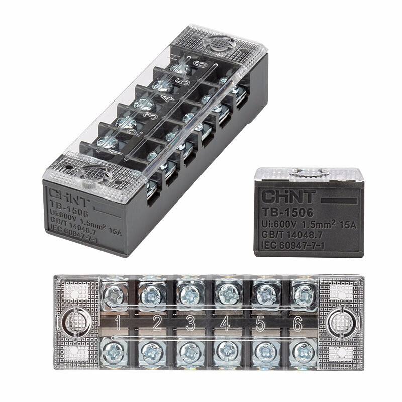 Chint (CHNT) rail type terminal block wire connector terminal block terminal block plate TC series high power butt wire high current column TC-1504