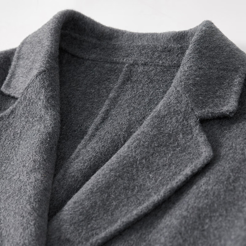 Shandubila thick warm wool double-sided woolen coat for women winter high-end double-breasted commuter mid-length woolen coat