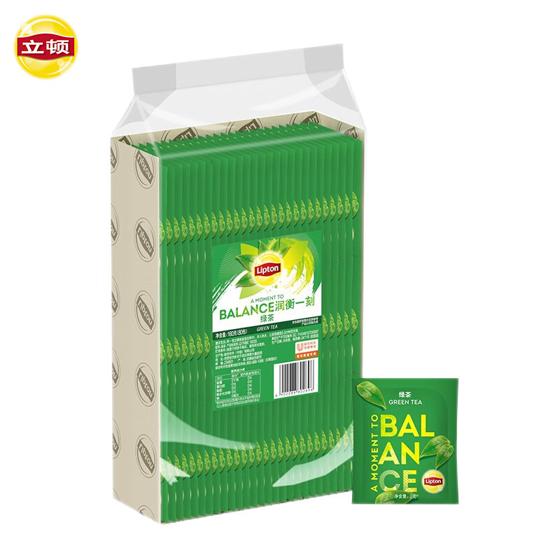 Lipton Select Green Tea Anhui Huangshan 160g Gift Independent Bag Double Bag Tea Bag Office Afternoon Tea 2g*80 Bags