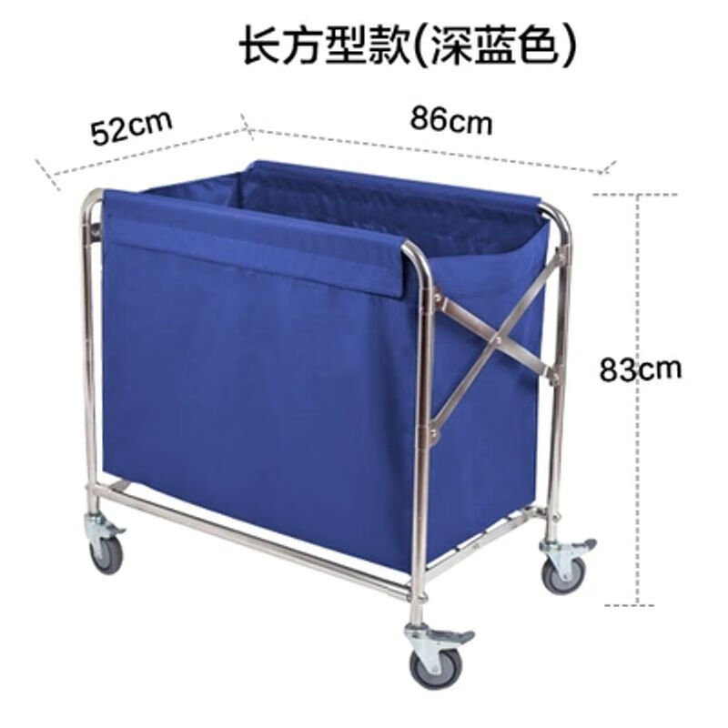 Huili's customized folding linen cart hotel stainless steel collection trolley room entrance hotel property service cart guest room hygiene cleaning stainless steel folding cart gray