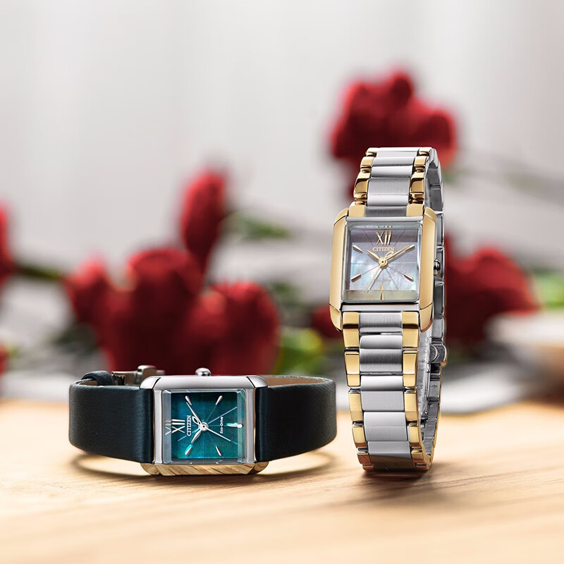 CITIZEN watch women's Japanese and Korean watch L series light kinetic energy mother-of-pearl belt fashionable Chinese Valentine's Day gift EW5550-16N
