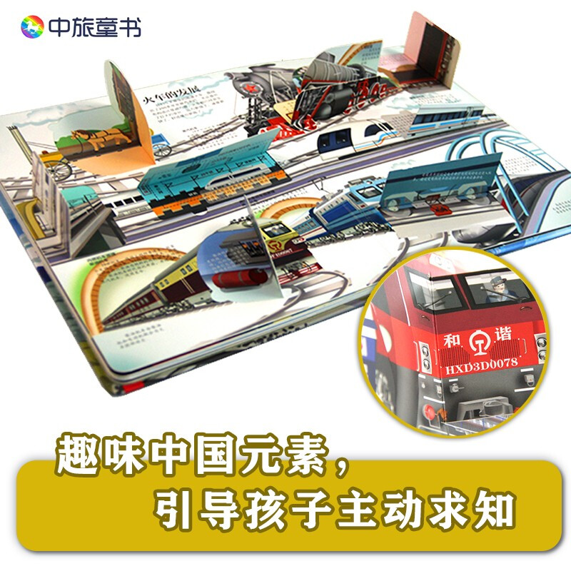 Revealing the Train, Popular Science Flip Book, 4-10 years old, Revealing the Train Series, High Speed Rail Encyclopedia, CTS Children's Book