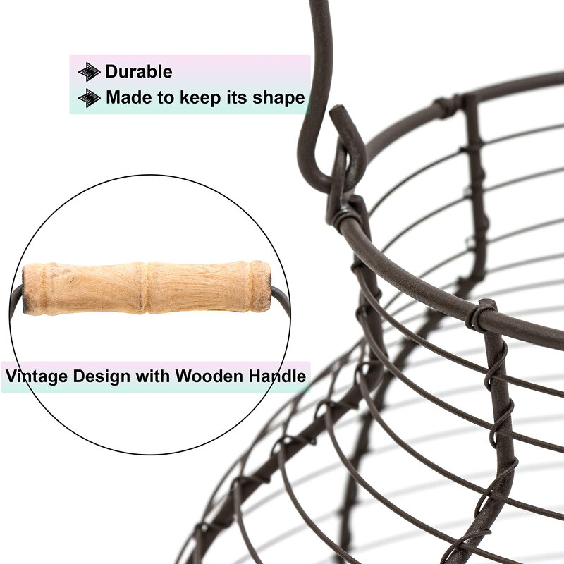 Trademark InnovationsInnovations Wire Egg Basket - Vintage Style