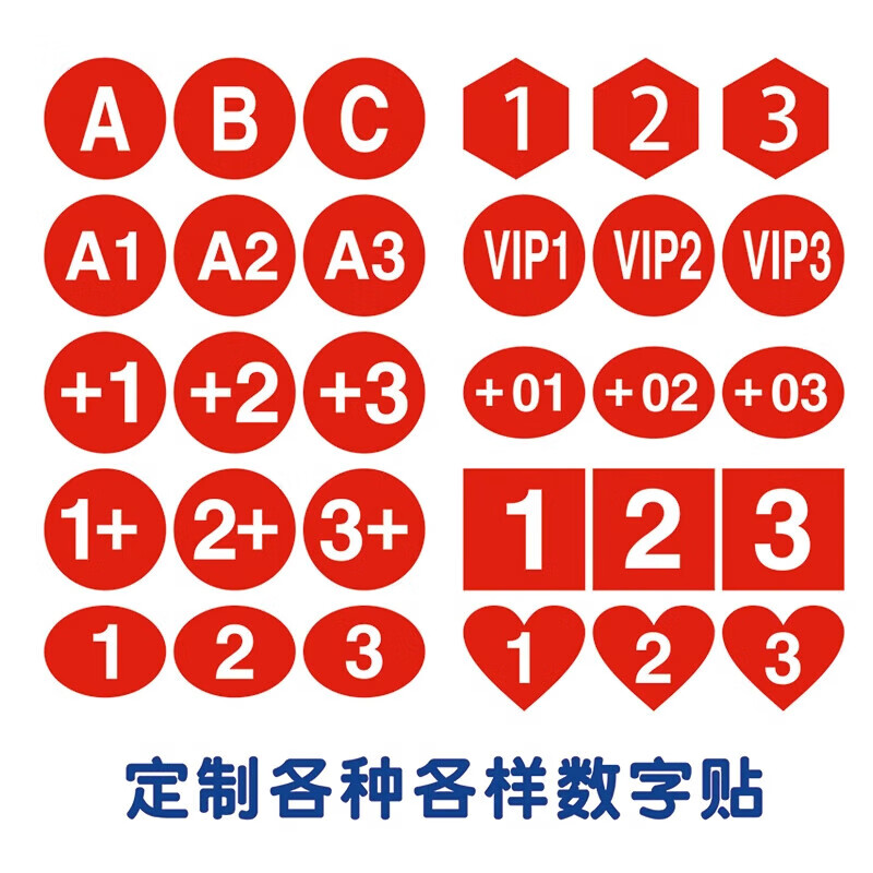 Masifo Waterproof PVC Number Sticker Diameter 5cm Number Sticker Number Table Number Event Number 1 to 50 (Blue Background with White Letters)