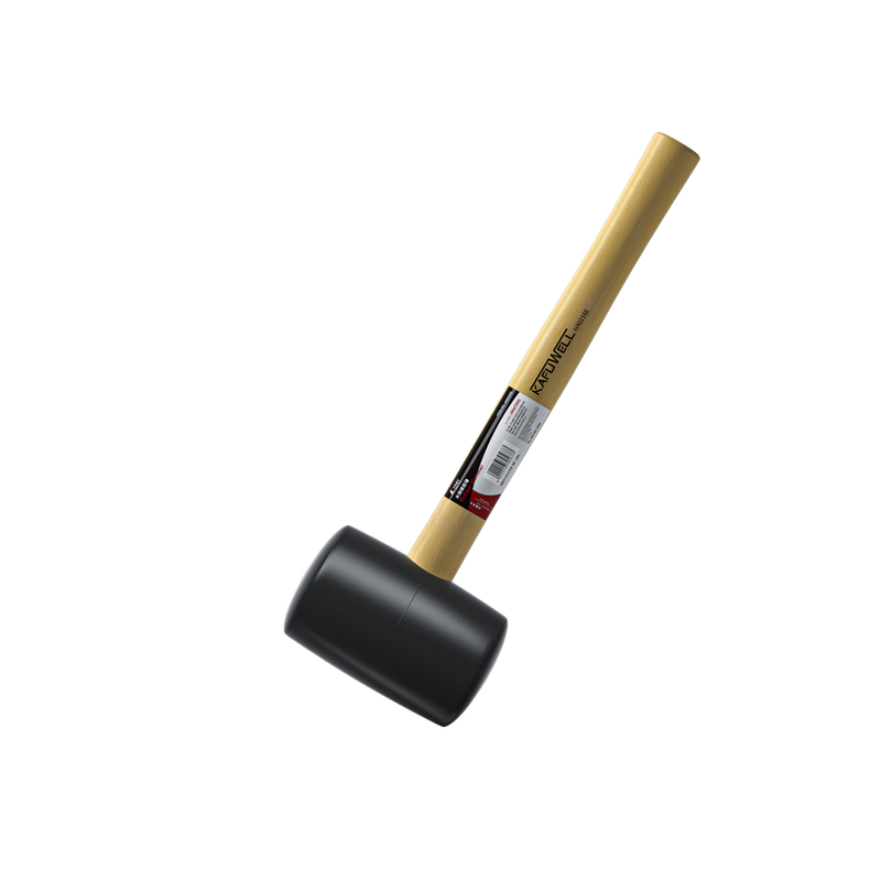 Kraftwell wooden handle rubber hammer rubber hammer inspection hammer rubber hammer floor tile installation hammer HA0216E