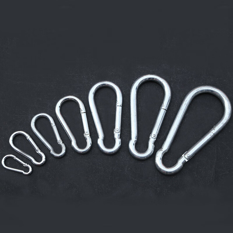 Deqi 304 stainless steel spring buckle safety buckle lifting buckle lock carabiner quick buckle safety buckle lock M4 standard type