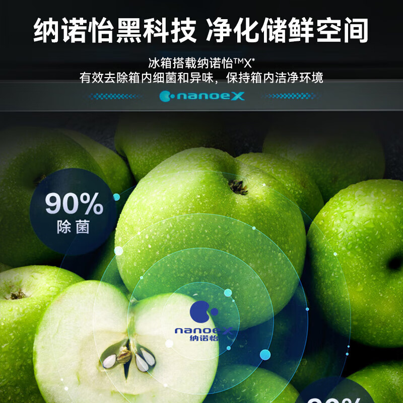 Panasonic 460L ultra-thin zero-embedded refrigerator NR-W472BF/W472BX/W472TF dual-system dual-cycle Nanoyi purifying self-cleaning automatic ice-making first-class energy efficiency NR-W472BX-K 460L five-door black ink ice-making