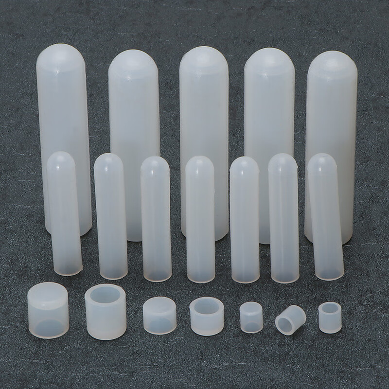 Thousand pieces of light high temperature resistant screw protective sleeve silicone cap thread protective cap screw anti-collision cap silicone sleeve bolt silicone sleeve cap metric thread M2M4M5M8M10M20 rubber sleeve 7.9x25 10 pieces