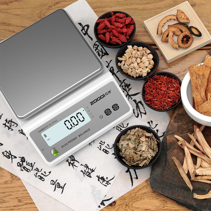 Songzhong German electronic balance scale 0.01g high-precision electronic scale gram precision laboratory analysis balance 0.001 gold traditional Chinese medicine jewelry gram scale 0.1g square plate - range 1200g accuracy 0.1g without weight