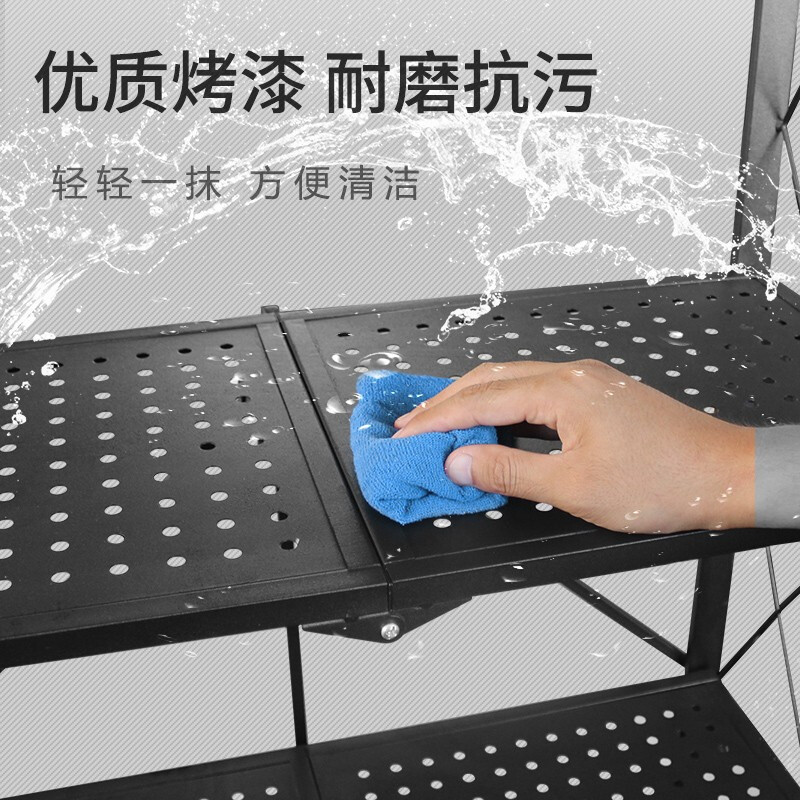 Shunyou kitchen storage rack installation-free foldable floor-standing storage rack household bathroom storage rack shelf SY-039