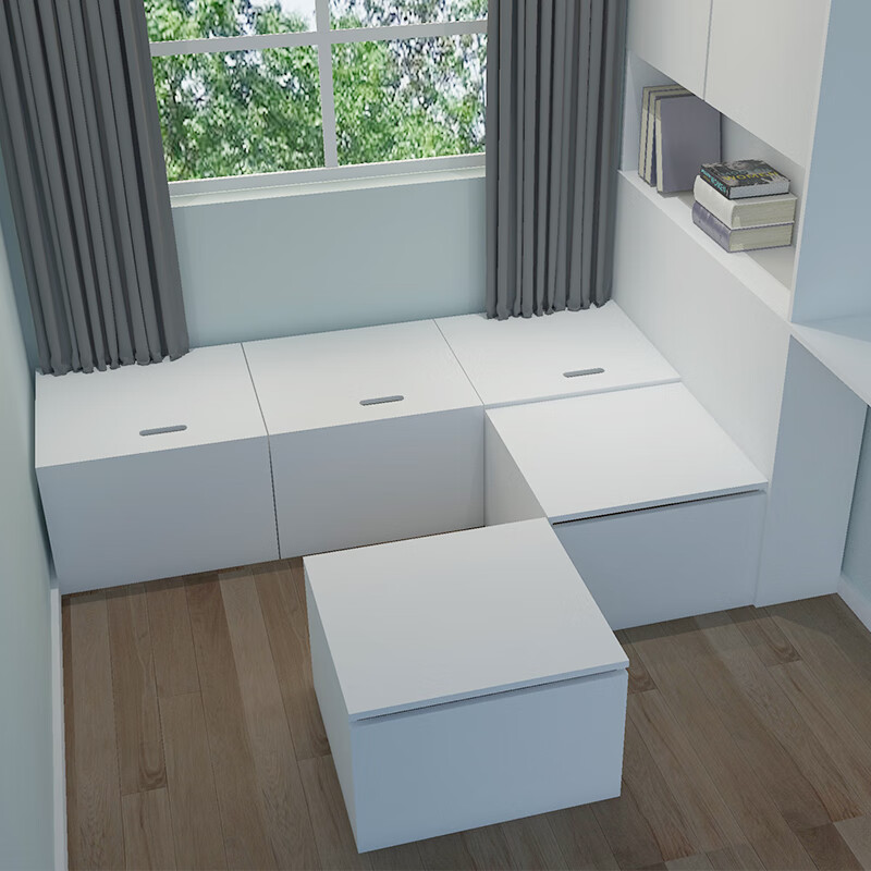 Dadaoyoutian tatami bed small apartment tatami cabinet combination box bed box cabinet Japanese style tatami storage square bed solid wood paint-free multi-layer board 800*800*400mm