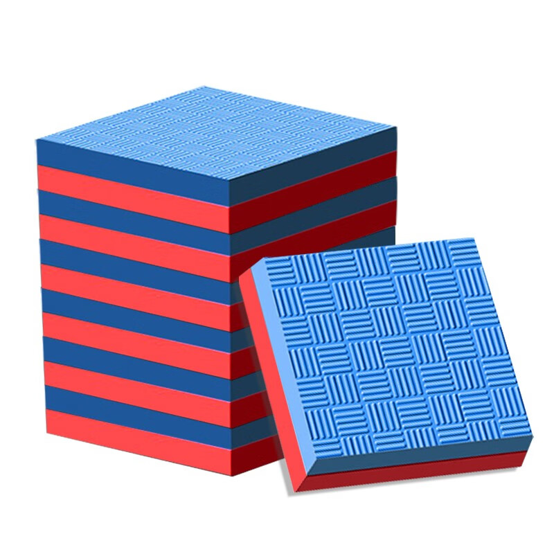 Seagreen home shock-absorbing mat, professional treadmill, drum set, subwoofer, double-sided waterproof, anti-slip, shock-proof pad, thickened fitness mat, 10 pieces, random color, 13*13cm, thickness 2.5cm