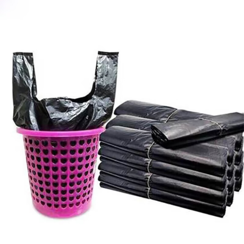 Ningxun Eared Garbage Bags Thickened Garbage Bags Vest Handbags Bundle of 50, total of 10 bundles - 3 silk 32X52