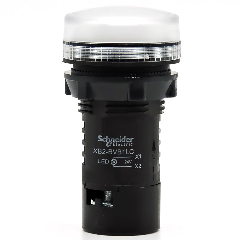 Schneider (Schneider) original Schneider brand XB2BV signal light LED indicator AC AC220V DC 24V 22mm installation yellow, blue, green and white colors optional XB2-BVB1LC white 24VAC/DC