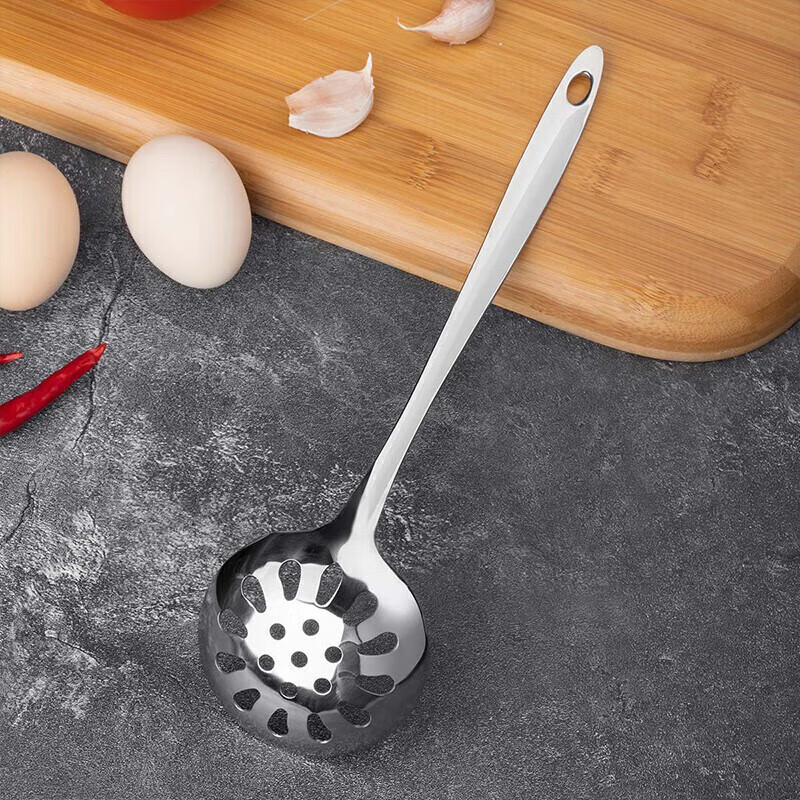 MAXCOOK Hot Pot Spoon 304 Stainless Steel Soup Spoon Colander Two-piece Set Rose Series MCMG-02