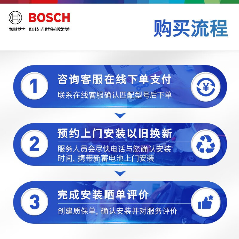Bosch (BOSCH) car battery 12V maintenance-free lead-acid battery trade-in 20-72 Tiguan/Peugeot 508/Buick New Regal