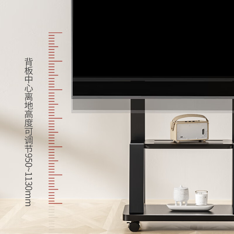 TV cart commercial display tablet all-in-one floor-standing mobile display rack punch-free vertical heightening bracket with wheels 32-55 inches with center support