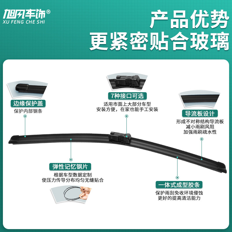 XUFENG Dongfeng Citroen C4L wiper blades 13-19 models special boneless wiper strips original factory one pair