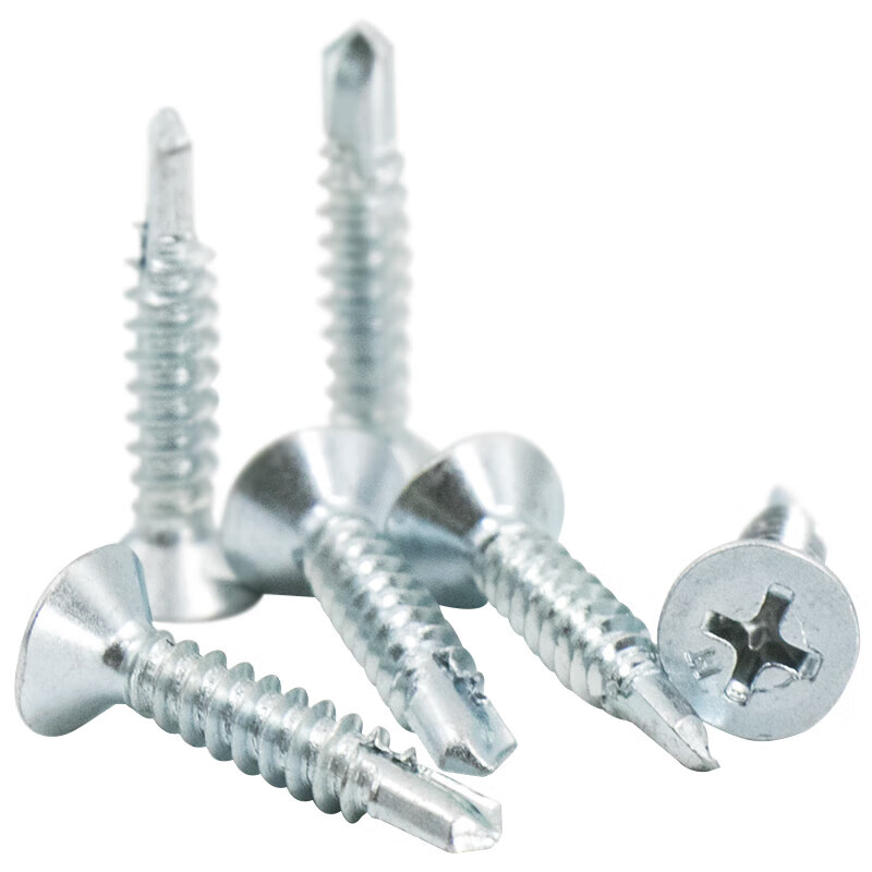 Hasdick blue and white zinc cross recessed countersunk head drill tail screw GB15856.2 dovetail nail ST4.2*16 (200 pieces)