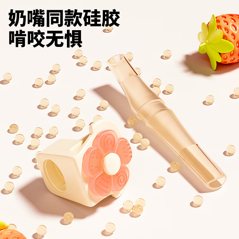 COOKSS baby soup straw baby porridge artifact with buckle silicone straw children's food supplement non-disposable yellow + green