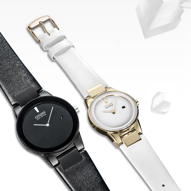 Substitute Citizen protruding mouth leather watch strap GA10531050/AU1065/GA1053 leather watch chain for men and women 16 23mm black-silver butterfly buckle 23*14mm protruding mouth