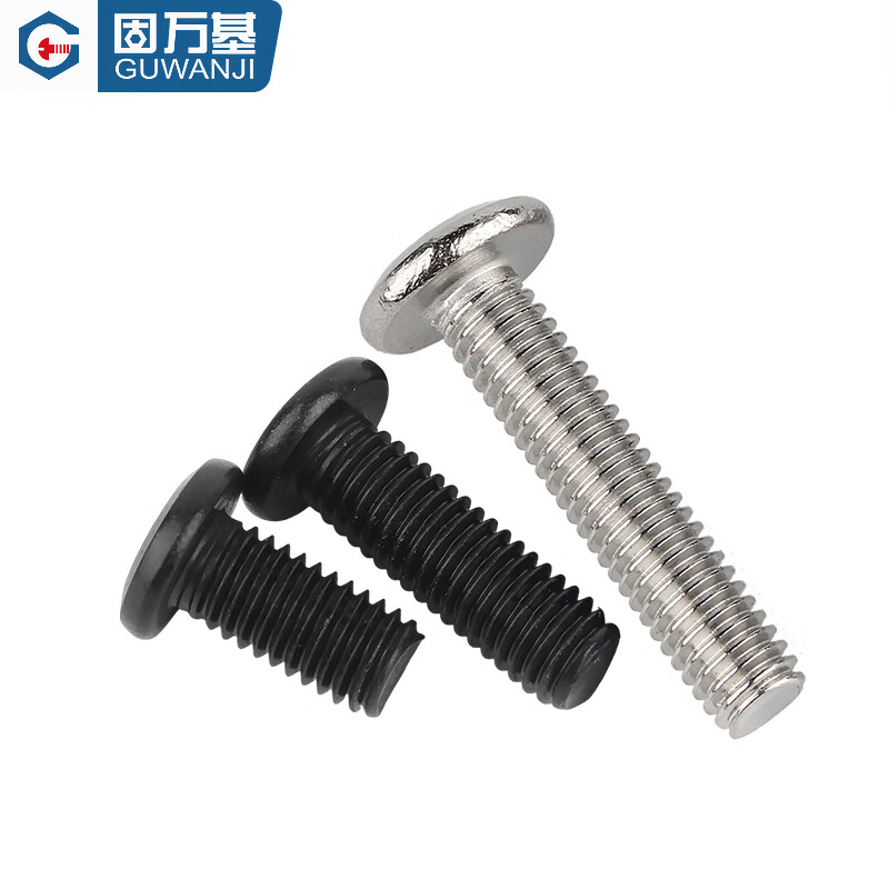 Guwanji 304 black stainless steel cross flat head plywood furniture connection bolts flat head chamfer screws national standard 304 black M6x35 (10 pieces)