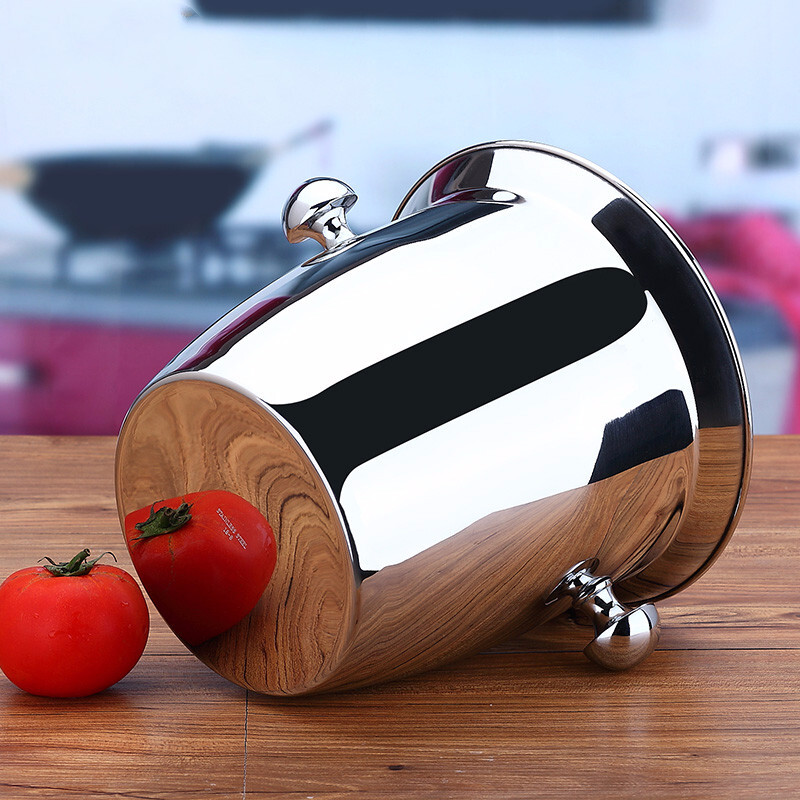 Ban Sheng Ice Bucket Insulated Box Commercial Bar European Household 304 Stainless Steel Ice Bucket Large Capacity Champagne Bucket Ice Small 2 Liter + No. 3 Clip