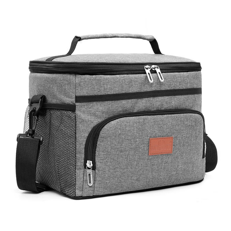 Benchi large thermal insulation bag to keep hot and cold food fresh ice bag medicine cold storage ice bag breast milk catering refrigeration insulation 15 liters gray