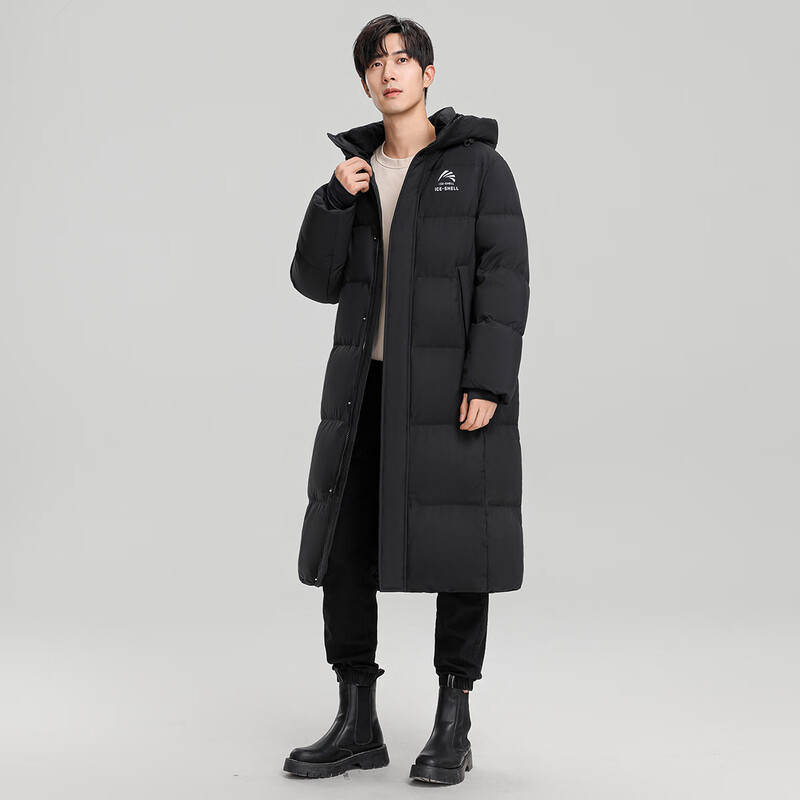Yaya Wang Yibo same style couple fashion long thickened and warm urban outdoor hooded down jacket