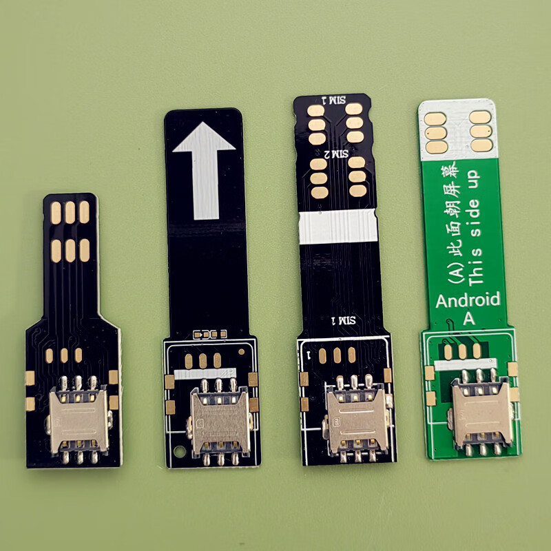 Suitable for business hall card opening test Android Apple mobile phone card inserter mobile phone external card tray card slot card reader Android E model external dual Micro mid-card