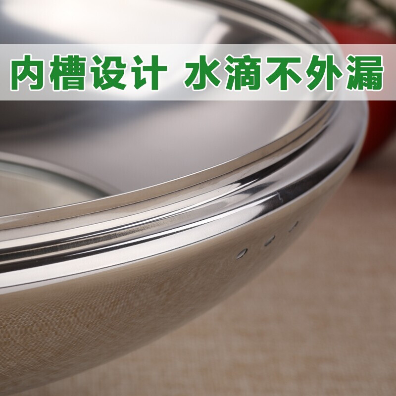 Tuodengfeng anti-fall visual stainless steel combination cover tempered glass cover steamer wok lid stainless steel twist 16cm visible high arch cover