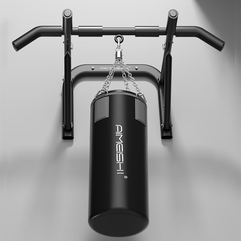 AiMeiShi wall horizontal bar indoor pull-up punched fixed wall sandbag shelf home fitness equipment foldable