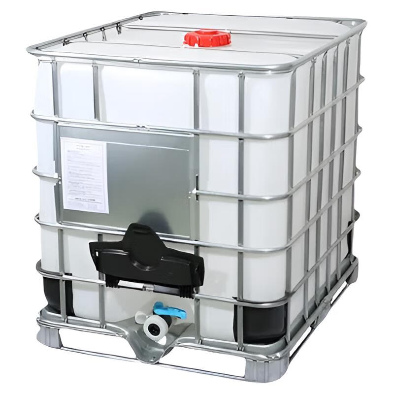 Ton barrel new thickened plastic square barrel 1000L 1 ton IBC container barrel large water chemical barrel water storage barrel diesel barrel new white 1000L thickened version