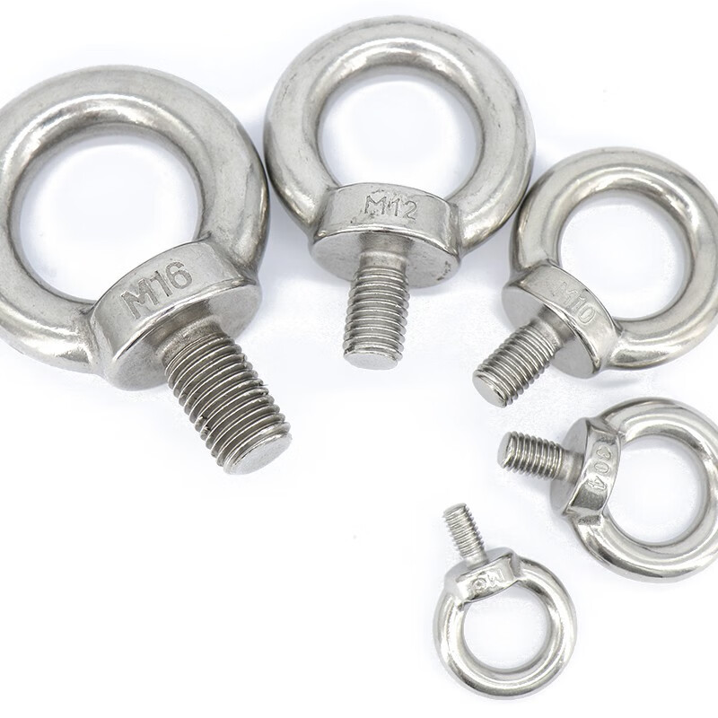 Hasdick Beijing Warehouse Delivery 304 Stainless Steel Eye Screws M16 Ring Marine Lifting Eye Lifting Wire Eye Screws HKQS-73
